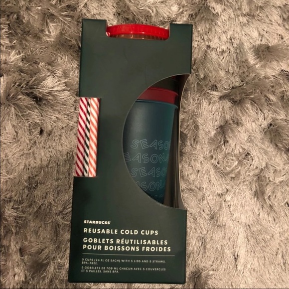 Starbucks holiday 2019 reusable hot cups set - Picture 1 of 1
